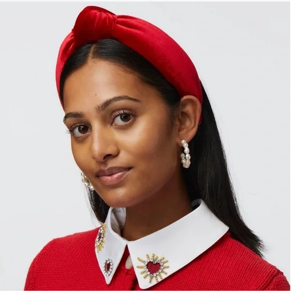 Lele Sadoughi Red Velvet Headband - Picture 2 of 6